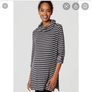 Loft maternity striped tunic sweater